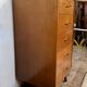 Vintage honey oak chest of drawers – Compass legs