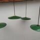 Lot de 4 lampes en tôle émaillée