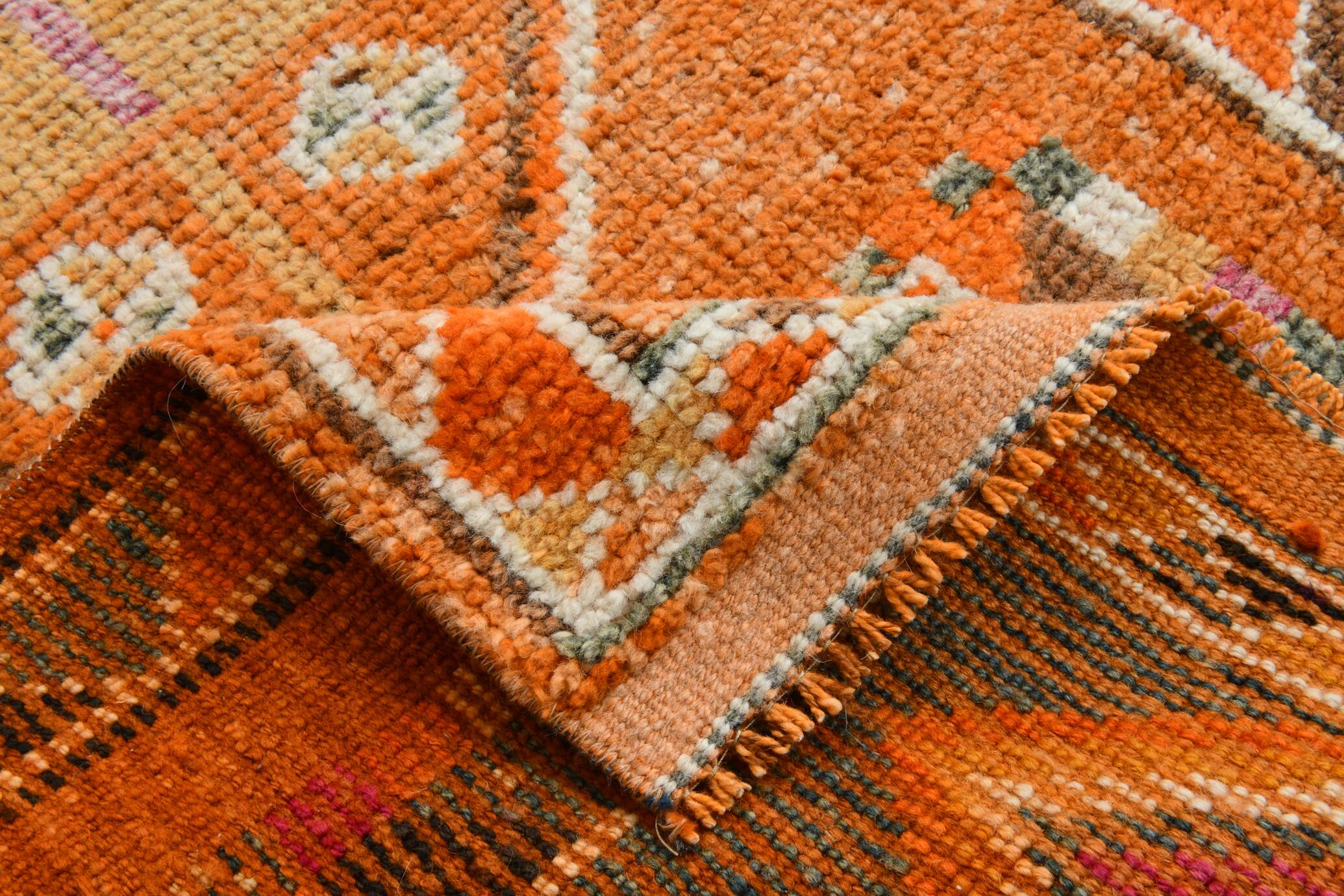 3x13  Long Turkish Vintage Runner Rug, 79x399Cm