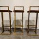 Belgochrom brass bar stools, set of 3, 1970s