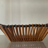 Duo of vintage wooden baskets