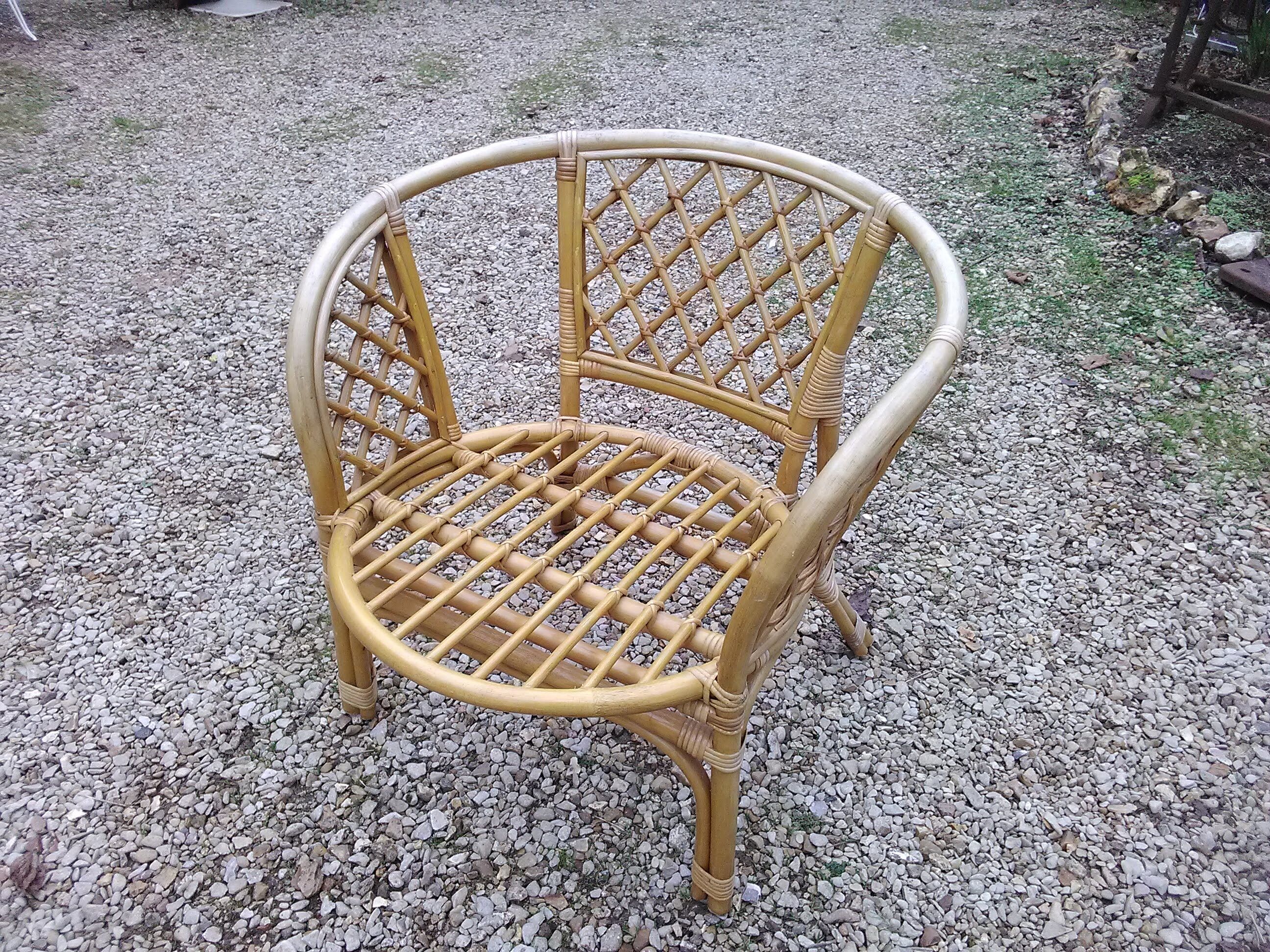 Living room  vintage rattan