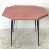 Canteen table from the 70s in resin and metal