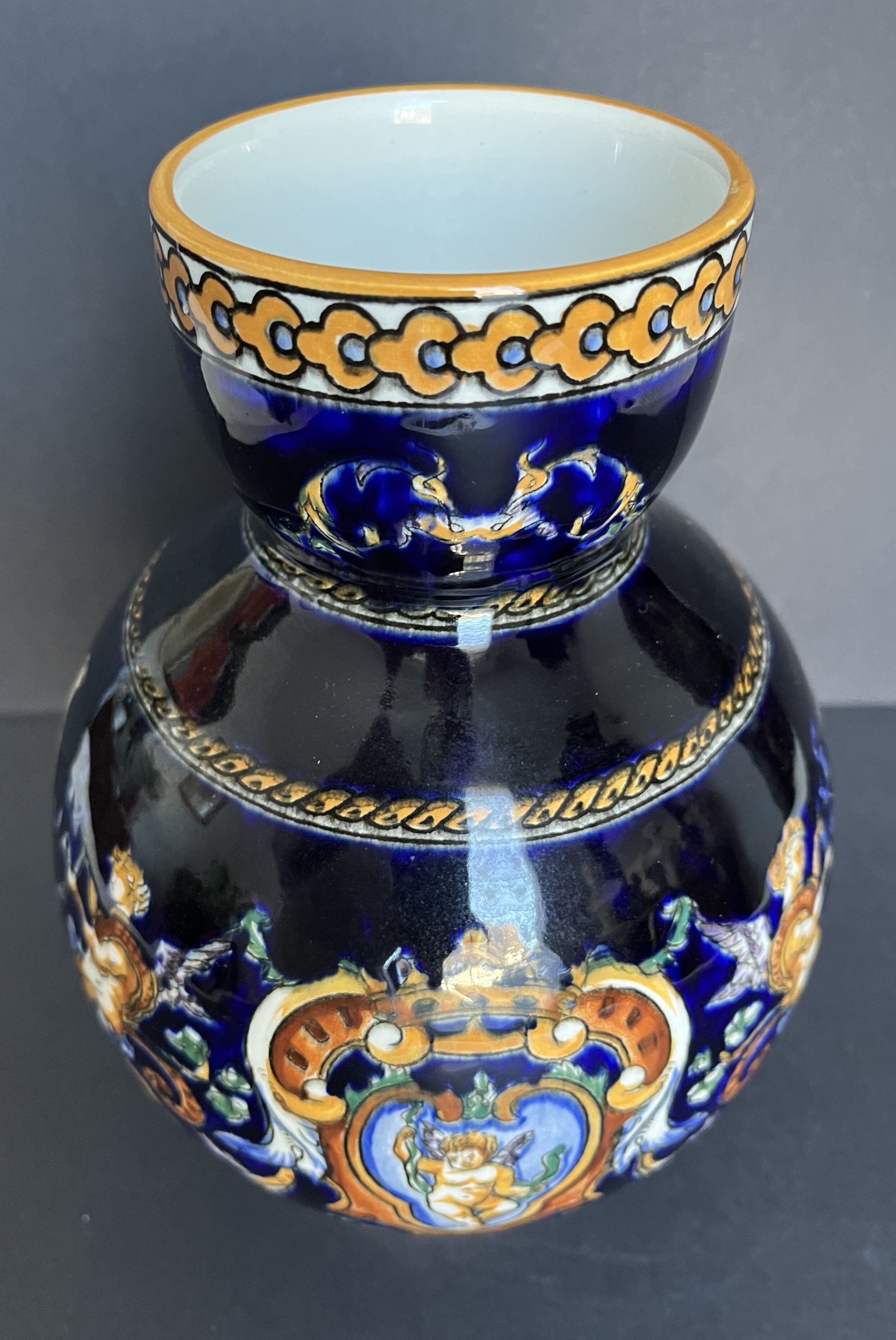 Gien earthenware vase