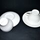 Lot 2 tasses moulée en faïence Opaque de Sarreguemines