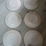 6 old Digoin and Sarreguemines dinner plates
