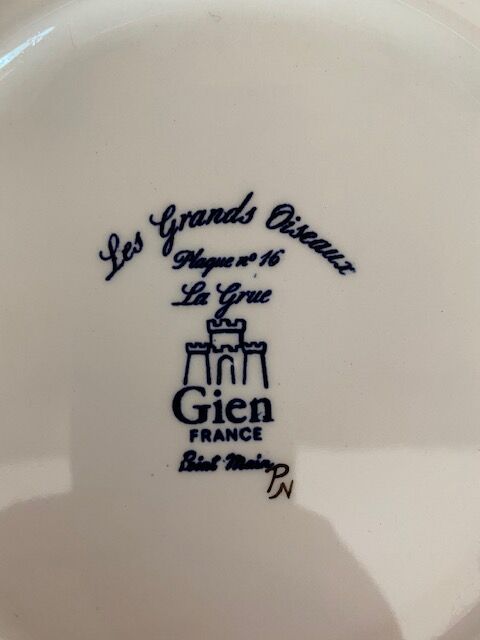 Les Grands Oiseaux Gien Collection La Grue