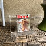 Roche & Bobois 80's vintage Plexiglas magazine rack