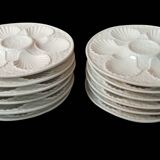 Service 12 plates. + Oyster barbotine shellfish dish