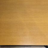 Table extensible en bois et métal, années 80