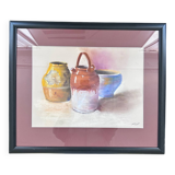Tableau nature morte poteries