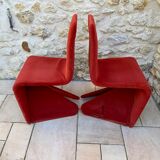 Pair of 1960s/70s fabric seats