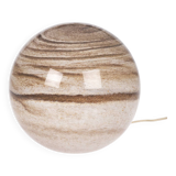 Glass lamp in the shape of a sphere, planetary