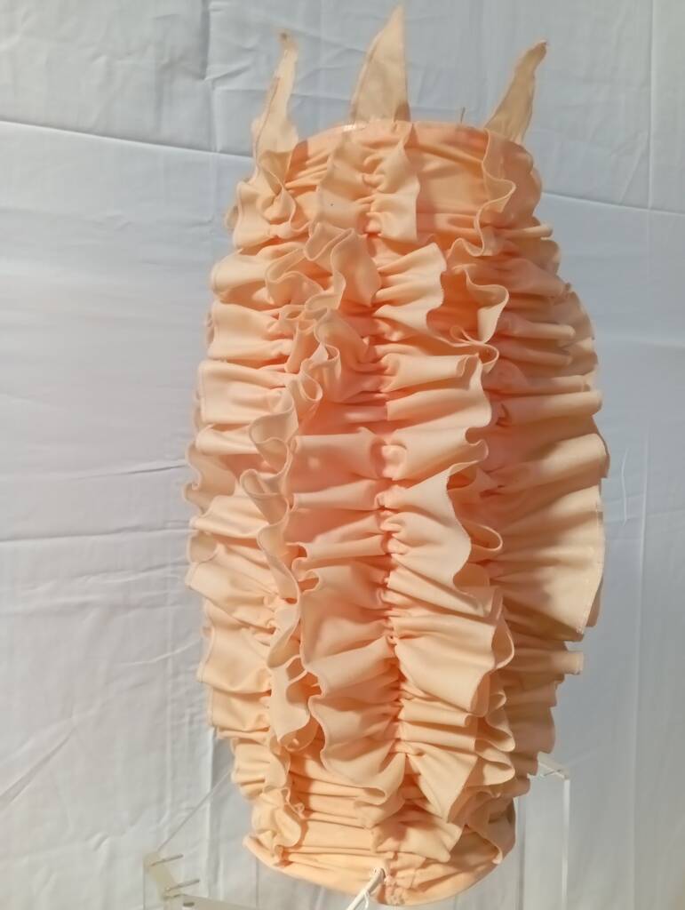 Large Jannalights draped fabric lamp from the 70s