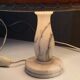 Pair of white marble bedside lamp
