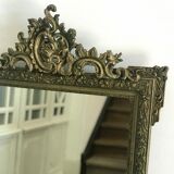 Pediment fireplace mirror 70x120cm