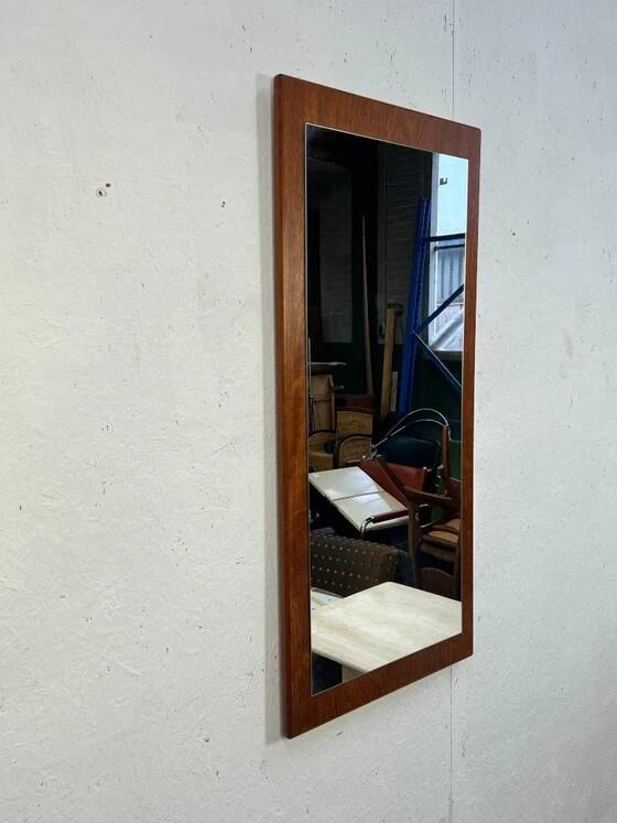 Miroir vintage XL en teck, Scandinavie, années 1970