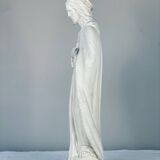 Statue of the Sacred Heart of Jesus signed Guelfi Maucci in marble powder