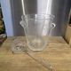 Large champagne bucket / cooler and its ladle Bubble glass Biot