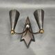 Czech Cubist Art Deco Wall Lamp, Metal and Wood, 1930s