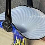 Panière en verre soufflé
