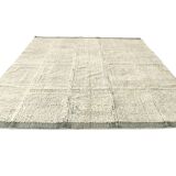 8x10 Kilim Rug, 8x10 Gray & Beige Contemporary Kilim Rug, 253x303Cm
