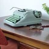 Hermes 3000 green mint metal typewriter