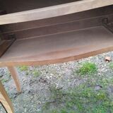 Commode ancienne en marqueterie style louis xv avec plateau marbre