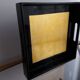 Japanese black lacquered wooden tray decorated with aze gold leaf
