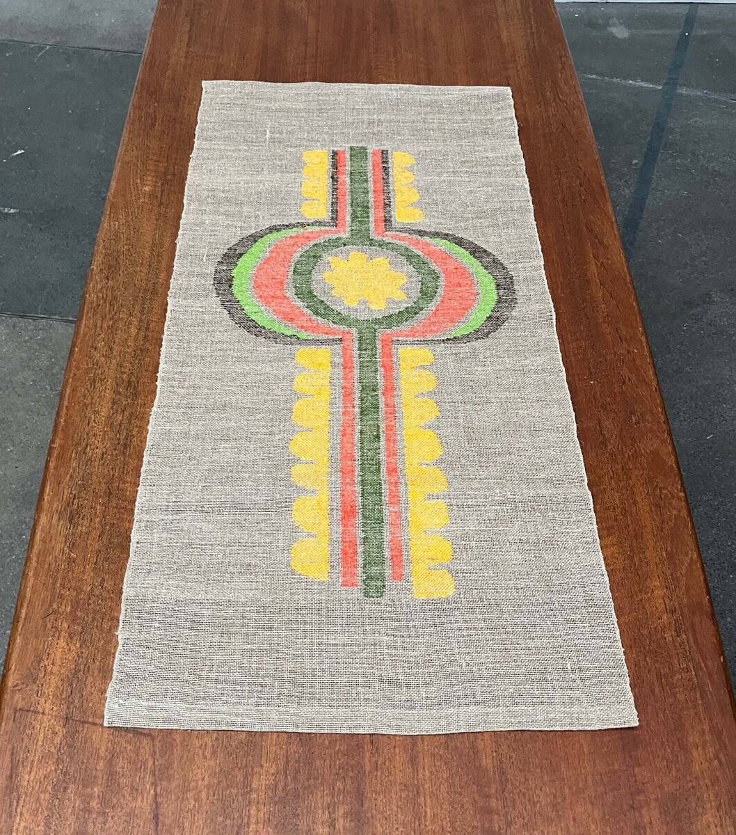 Modernist mid-century linen wall tapestry, Finland, 1960s