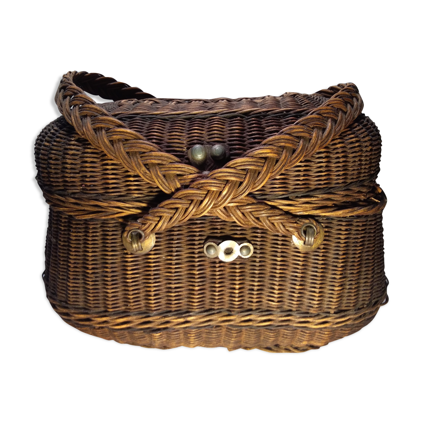 Panier de marché  ancien, osier