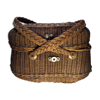 Old market basket, wicker