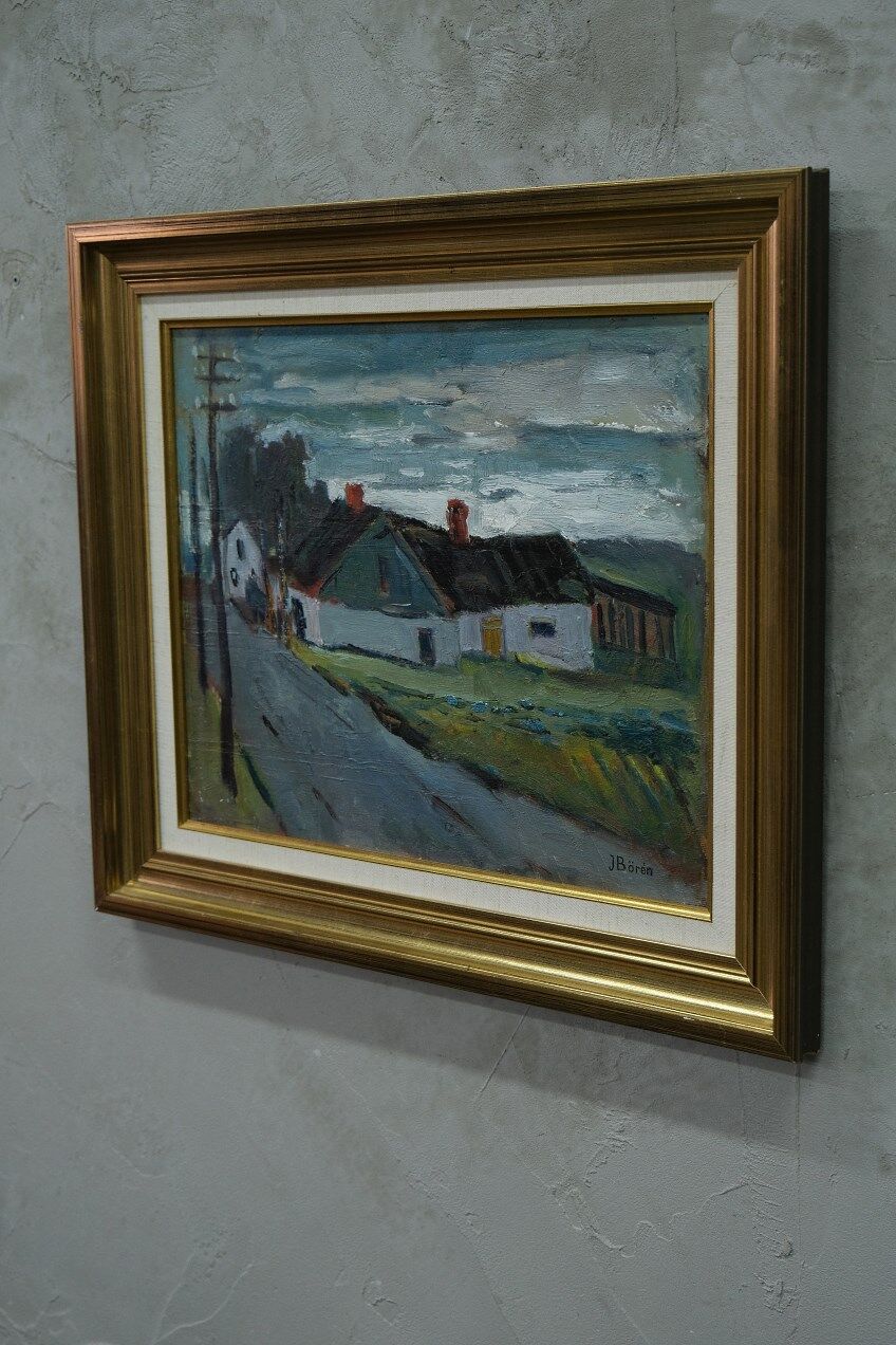 John Börén, Swedish modern landscape, 1960s, Oil painting, Framed