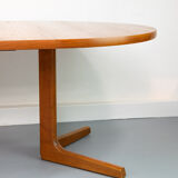 Round Danish Teak Dining Table, 1960s