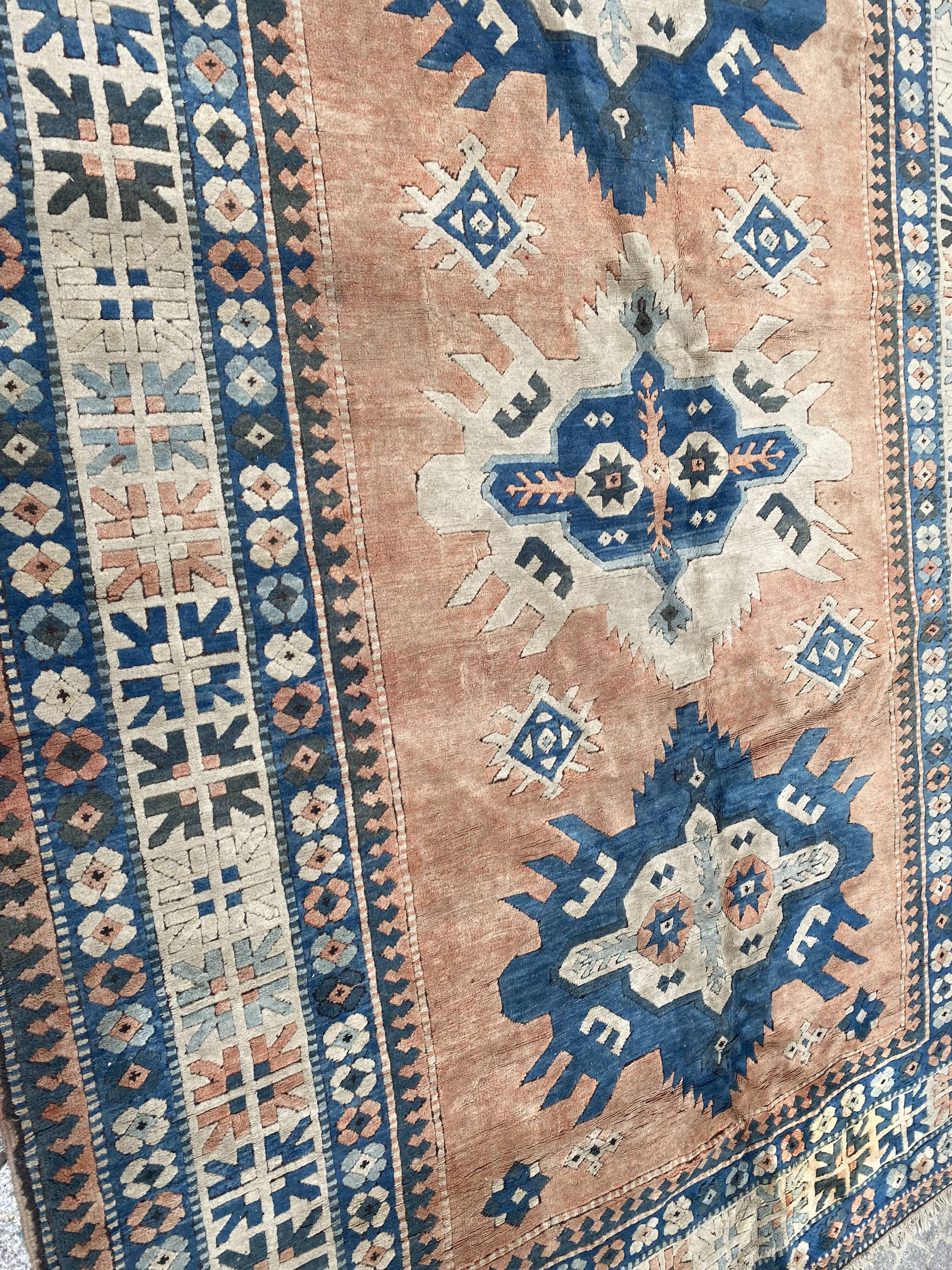 Vintage Turkish carpet Kars Anatolia handmade 224x324 cm
