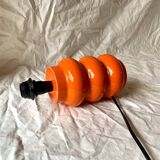 Orange glazed ceramic lamp base - 1970s