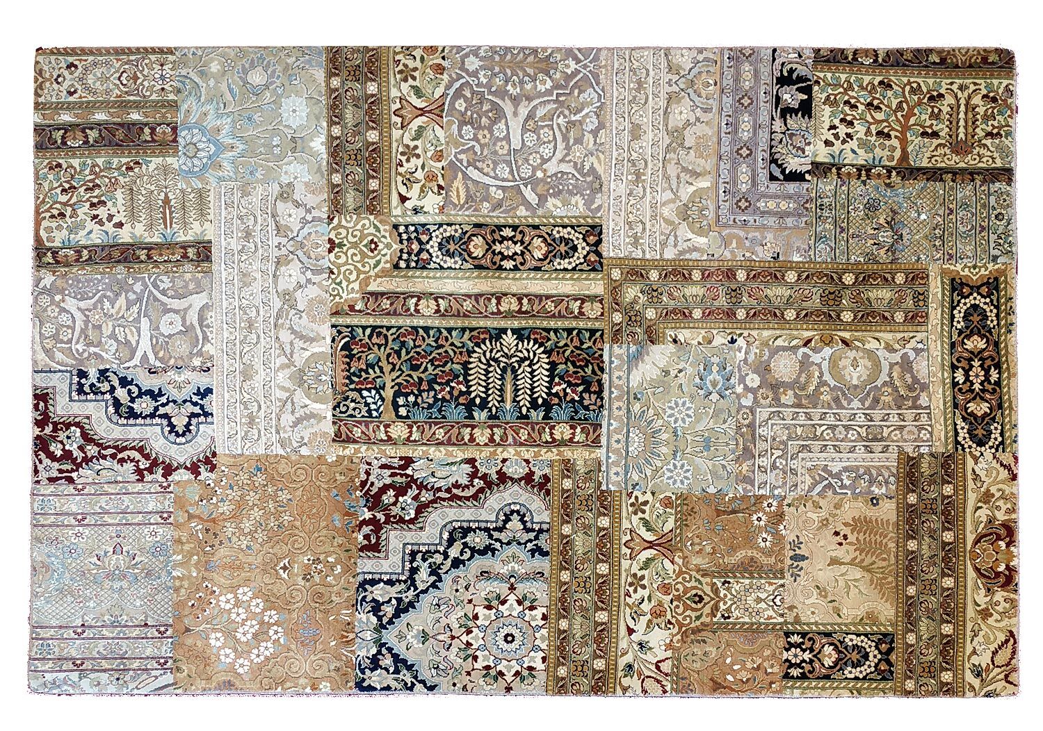 SUBLIME oriental carpet "Punjab" patchwork in wool