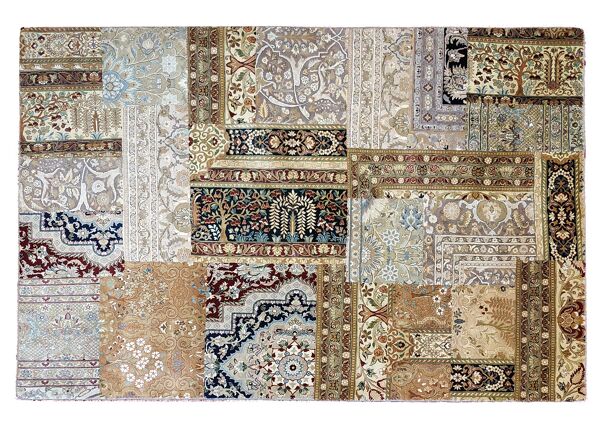 Tapis d' Orient ''Pendjab'' patchwork  en laine