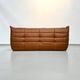 Canapé 3 places Togo en cuir cognac foncé par Michel Ducaroy pour Ligne Roset