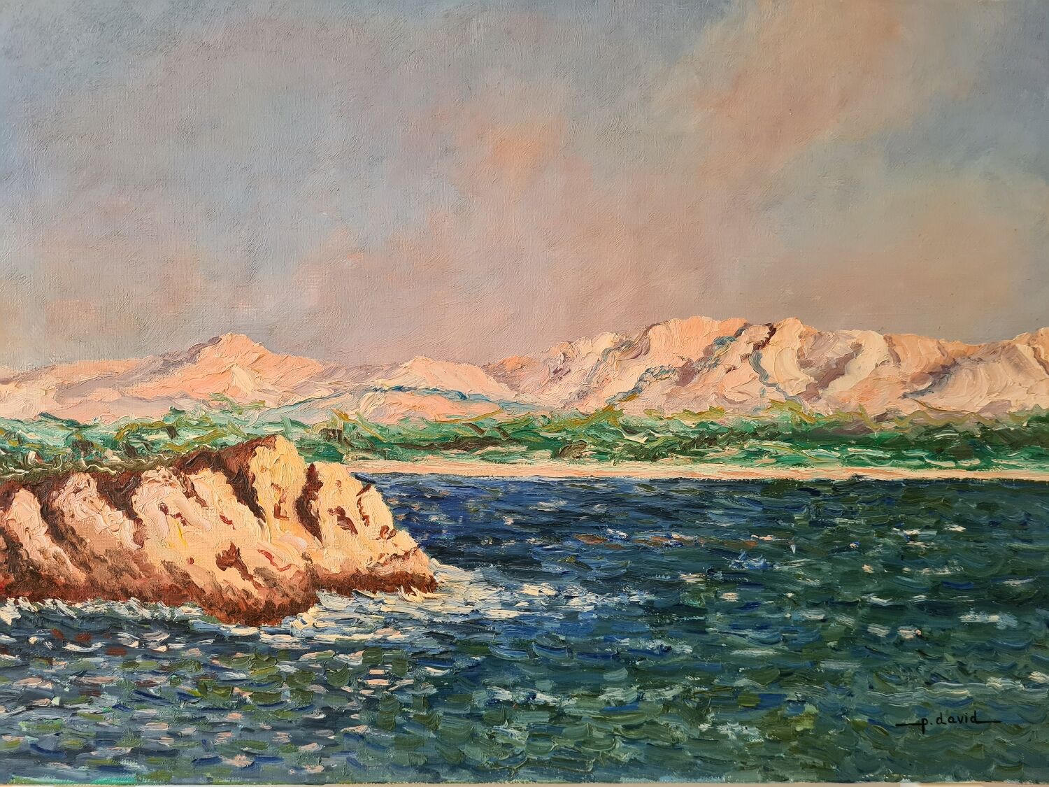 View of Mont Rose in Marseille - Oil on canvas