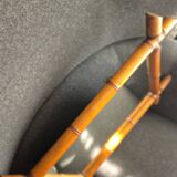 Vintage Belle Epoque Bamboo Turned Wood Mirror