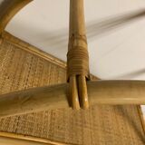 Rattan shelf cabinet from the 1980s'