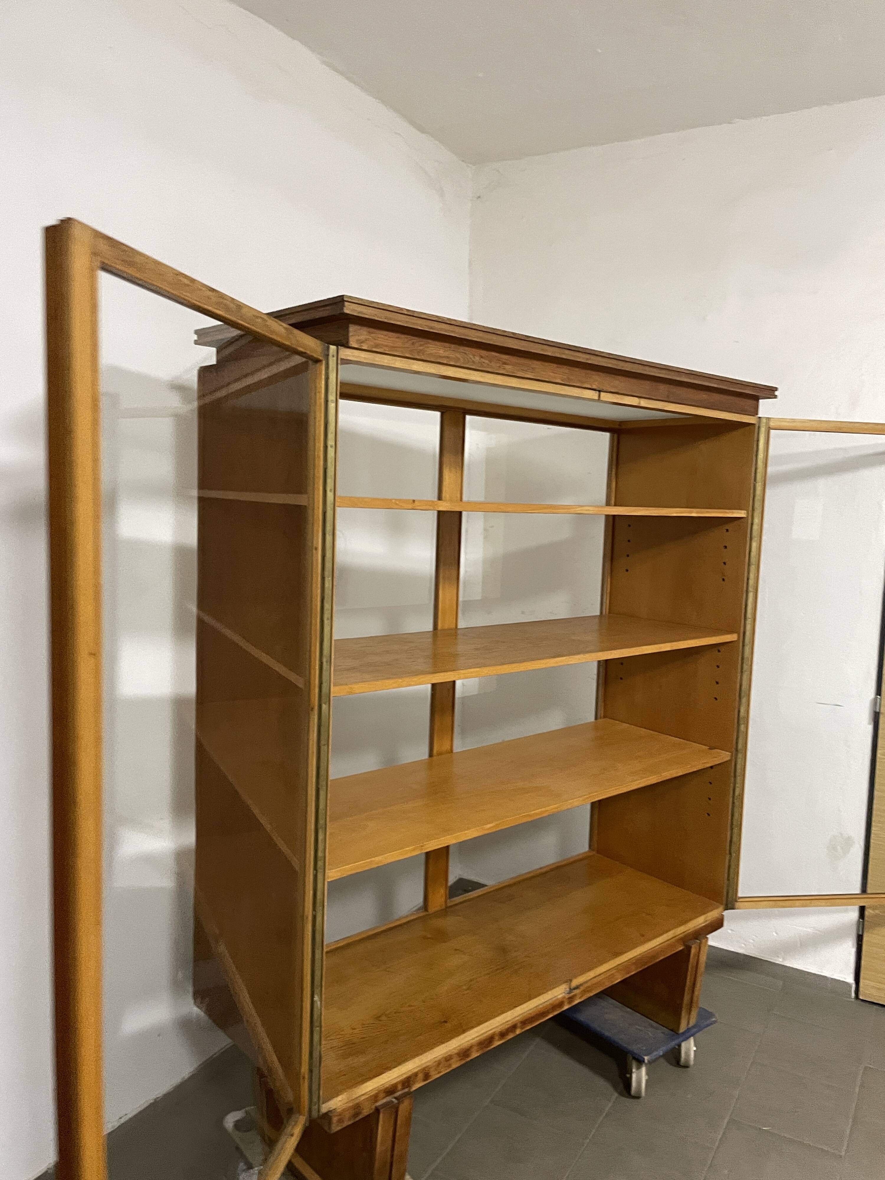 Vintage wardrobe with glass doors