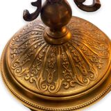 Paire de vasse cornet en bronze et cristal
