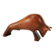 Modernist teak figurine of a bull, Denmark, 1960s.