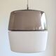 Suspension en verre fumé Peill & Putzler des années 1960, moderne du milieu du siècle, moderniste | lampe de plafond vintage MCM en bloc de couleur violet améthyste
