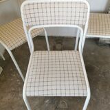 Set of 4 tubular metal chairs from the 90s