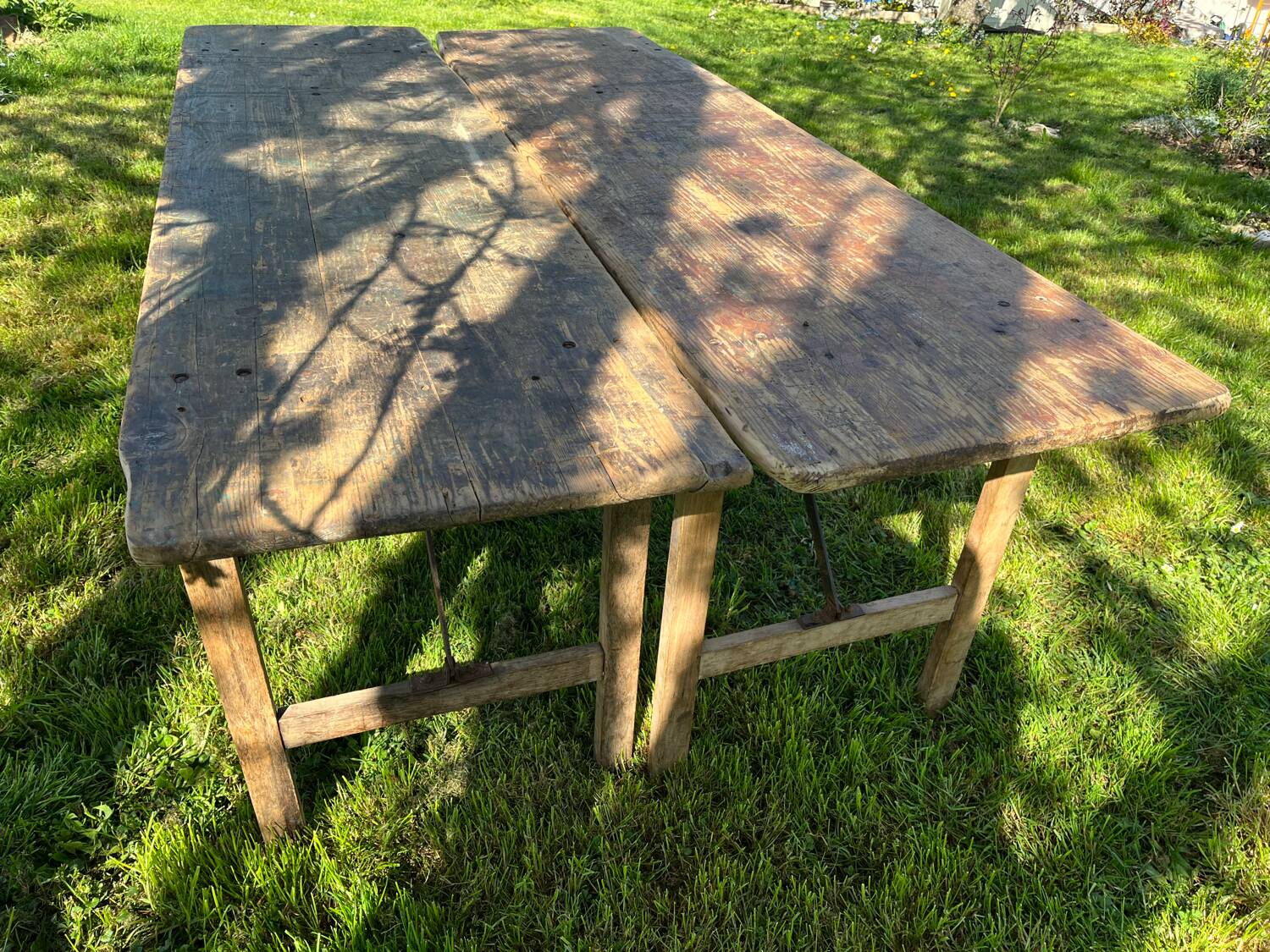 Antique wooden folding table