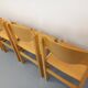 Set of 4 minimalist vintage beechwood chairs from the 80s