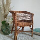 Vintage wicker child chair